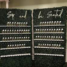 Wooden 'Sip And Be Seated' Wall Decor Wedding Seating Chart Signage Seating Chart Sign For Wedding/Baby Shower/Engagement/Anniversary/Birthday Party Decorations - 米色 - 查看 3