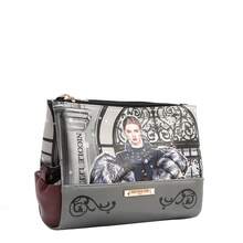 Cosmetiquera NicoleLee de tres cierres print Moda - Gris - Ver 2