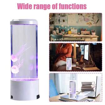 1pc USB Battery Operated Jellyfish Night Light 7 Colors Changing Jellyfish Lamp Fantasy Aquarium Lamps Bedroom Home Decoration