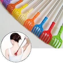 6 piezas Manitas Rascadoras Reforzadas 43cm, Espalda, Masaje, Larga, Manita De Plastico Mango Acero Paquete 6 Piezas - Multicolor - Ver 2