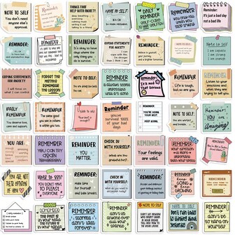 50pcs Inspirational Self-Affirmation Stickers - Reusable Vinyl Decals For Phones, Laptops, Luggage & More - Perfect For Teens & Adults