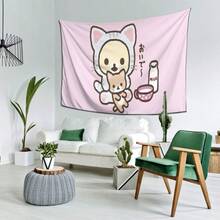 [JIT]Korilakkuma Printed Tapestry, Suitable For Living Rooms, Bedrooms, Offices, Home Rooms, Party Decoration, Live Streaming Tapestry Fabric, No Installation Required For Party Room Decoration - Nhiều màu - Xem 7