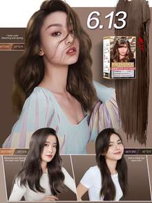 L'Oreal 巴黎风情染发剂，6.13，172毫升/5.82液盎司，完全遮盖白发，滋养秀发，使用方便，清新怡人香氛 - 6.13 - 查看 3