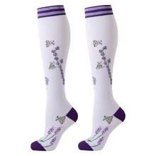 6 pares de calcetines de compresión deportivos de enfermera para mujeres y hombres, calcetines de compresión hasta la rodilla con estampado floral para enfermeras, deportistas, dentistas, médicos, para correr, ciclismo, senderismo. Calcetines de enfermera para el Día de la Enfermera - Multicolor - Ver 12