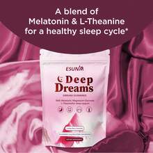 ESUNM Dream Gummies - 5MG Melatonin, Magnesium Glycinate, L-Theanine For Sleep Support - 60 Gummies Healthcare Dietary Fitness Supplement Edible, For Women, For Men, Free Shipping - 草莓 - 查看 2