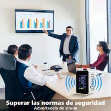 5 en 1 Monitor de calidad del aire interior,temperatura del detector de calidad del aire,medidor de co2,HCHO TVOC Calidad del Aire Medidor,para Viajes Hogar y Sala de Cultivo - Negro - Ver 7