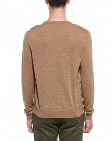 Bruno Magli Wool V-Neck Sweater - màu nâu - Xem 3