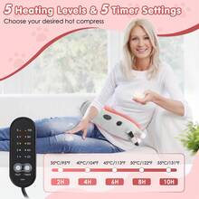 Hailicare Chăn sưởi điện USB, gối sưởi hình mèo dễ thương mềm mại dành cho kỳ kinh nguyệt, 5 mức nhiệt độ, quà tặng cho phụ nữ, bé gái, bố mẹ và bạn bè nhân dịp Halloween, Giáng sinh, Lễ Tạ ơn. - Màu Xám nhạt - Xem 2