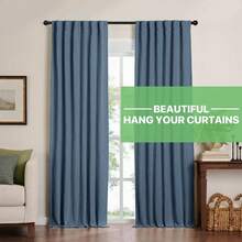 ¡RecomendadoBarras de Cortina Negras para Ventanas de 28 a 56 Pulgadas, Barra Cortina 1 Pulgada Diámetro,Barra Cortina Corativa Metal Resistente con Soportes para Interior/Exterior con Remates Redondos¡Top de Temporada - 28-56" - Ver 7
