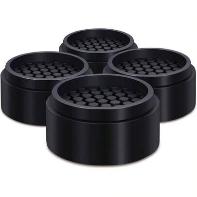 4 Pack Adjustable Furniture Risers 1 Inch Round, Bed Risers Heavy Duty Anti Slip Rubber, Stackable Washing Riser Creates An Additional 1 2 Or 3 Sofa, Table, Desk, Chair Raisers