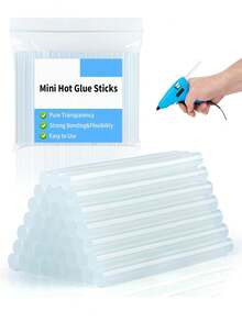 20 pezzi/50 pezzi Mini Stick di Colla a Caldo, Adatti per Mini Pistole per Colla, Ampiamente Utilizzati per Legno, Metallo, Vetro, Plastica, Fiori, Tessuti, ecc.