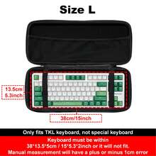 EVA Hard Shell Keyboard Carrying Case - Waterproof & Dustproof Storage Bag With Mesh Pockets & Straps, Fits 60%/65%/68%/75%/TKL/98%/Full-Size Mechanical Keyboards, Includes Space For Mouse, Cables, Keycap Puller & Switch Remover, Keyboard Protection, Organized Tech Accessory, Durable Zipper Closure - Multicolor - View 12