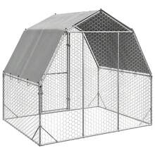 vidaXL Hühnerstall Mit Dach 2,5x2x2,25 M Verzinkter Stahl - Argento - Visualizzare 5