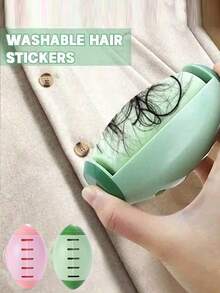 Rodillo de pelusa reutilizable y lavable con caja de almacenamiento, removedor de pelusa manual de alta calidad diseñado para uso doméstico, sin batería requerida - Multicolor - Ver 8