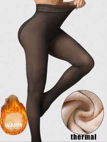 1 peça Meia-calça Preta Transparente Sexy Feminina de 80g/220g, Legging Sexy para Escritório, Primavera, Outono e Inverno, Quente e Confortável