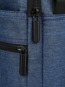 Large Capacity Fashion Men's One Shoulder Diagonal Messenger Bag, Multi-Functional Adjustable Strap Zipper Closure, Multi-Compartment Practical Storage Men's Bag Festival