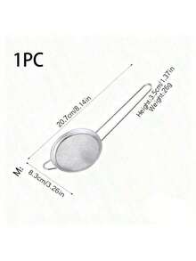 3pcs/1pc Stainless Steel Fine Mesh Tea Strainer With Handle - Japanese Style Matcha Powder Sifter