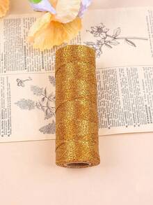 1卷100米圣诞装饰金属线，1毫米金色金属丝绳，礼品包装线，DIY首饰线，圣诞装饰绳