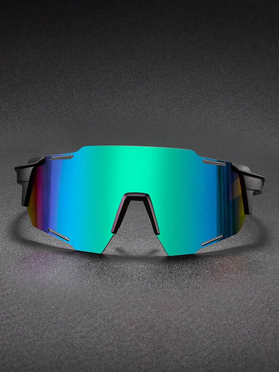 1pc Oversized Outdoor Bicycle Sports Eyeglasses, One-Piece Unisex Ski Mountaineering Windproof Cycling Goggles - Gradient - View 1