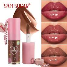 SAM SUGAR Aceite labial 3D en forma de corazón, brillo labial hidratante para difuminar las líneas de los labios, esencia de tinte líquido labial con infusión de agua, apto para todos los tonos de piel, excelente regalo para las fiestas - Multicolor - Ver 2