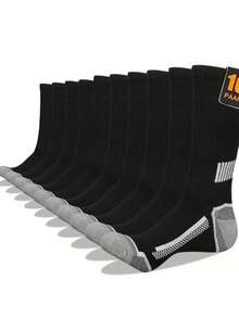 10 Pairs Men's Long Socks, Autumn/Winter Sports Crew Socks - Multicolor - View 6
