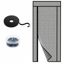 Left Right Side Opening Magnetic Screen Door Mesh - Adjustable Cut Mesh Door Size Fit Multiple Door Size Up To 36inchx82inch Heavy Duty Screen Doors For Keep Bug Out,  Pet Friendly{Inchsize_nameinch:InchFitDoorSizeupto36x82Inch(Adjustable)Inch} - FitDoorSizeupto36x82Inch(Adjustable) - View 9