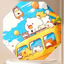 卡通折叠伞 - 可爱高清数码印花，8折折叠伞，UPF50+防晒，O型环扣设计，方便携带，旅行必备。春夏精选，伴娘礼物，房间装饰，海滩，旅行，男士适用，女士适用，度假，妇女节，婚礼回礼，Y2K，卧室，女性，可爱小物，毕业典礼，祝贺毕业，旅行徒步必备，便携工具，夏季必备，夏季便携 - 彩色 - 查看 13