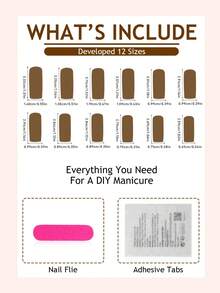 24 ملصق أظافر للمناكير الفرنسية، بشكل مستطيل، بطبعة نمر، بطراز بسيط، سطح ناعم، تغطية كاملة، مناسب للنساء والفتيات للاستخدام اليومي - متعدد الألوان - مشاهدة 7