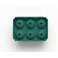 Combo Bandejas de silicona para cubitos de hielo - Bola de hielo esfrica y moldes cuadrados grandes para cubitos de hielo - Negro - verde - Ver 8