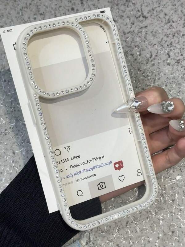 Sequins Creative Rhinestone Bumper Case Compatible With Iphone 15/15 Pro Max/15 Pro/15 Plus/11/12/13/14/16 Pro Max/XS/XR/11 Pro/11 Pro Max/12 Pro/12 Pro Max/13 Pro/13 Pro Max/7 Plus/14 Pro/14 Pro Max/14 Plus/16 Pro/16 Plus/7 Plus/8 Plus/8/SE2, Fashion Luxury Shiny Sparkling Design, Transparent Full Protection Anti-Fall Phone Cover, Pink Waterproof Shockproof Scratch Resistant