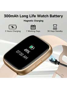 1.83" Unisex Smart Watch With Call Function, Sleep & Heart Rate Tracking, Remote Camera & Music Control, Compatible With IOS & Android, IP68 Waterproof, 100+ Sports Modes, Over 30 Days Battery Life - Multicolor - View 9