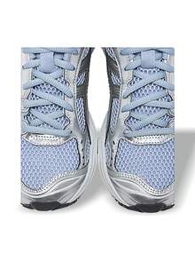 Asics KAYANO 14 男女通用训练运动鞋 透气轻便吸汗 弹性好 多功能 易洗 灰色 银色 蓝色 1203A537-401 - 灰/銀/藍 - 查看 7