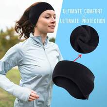 High-Elasticity Warm Sports Headband With Extended Earmuffs Unisex Headband For Winter Skiing And Hiking Wide-Brimmed Fit Design - Multicolor - View 3