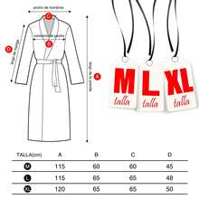 MANEMI Albornoz De Baño Unisex 100% Algodón – Albornoz Suave Y Absorbente Con Cinturón, Cuello En Pico, Mangas Anchas Y Dos Bolsillos – 500 G/M² – Tallas M, L, XL - 白色的 - 查看 5