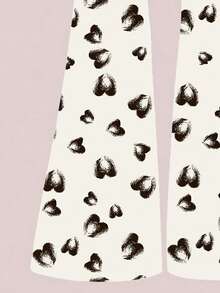 2pcs Set Teen Girl Heart - Element Set, Comfortable Fabric, Spring & Autumn Street Activity & Daily Style, Random Cropping - Apricot - View 6