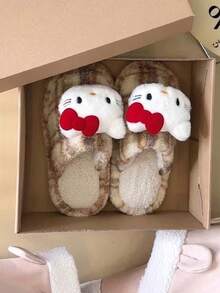 New Plush Slippers For Women, Cute Fluffy Slip-On Slippers, Comfortable & Non-Slip Indoor Home Casual Wear, Shoe, Spring Summer Picks, Brides Maid Gifts, Room, Bedroom Decor, Bedroom Decor, Beach, Travel, For Men, For Women, Vacation,Cute Stuff - Multicolor - View 7