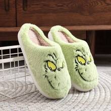 1 Pair Women's Comfortable Christmas Cartoon Plush Slippers - Soft & Warm Indoor Shoes, Unisex Plush Slippers Christmas Cartoon Plush Warm Slippers For Women Christmas Winter Cute Non-Slip Warm Couples Indoor Women Slippers (Run Small Size), Autumn/Winter Couples Plush Lined Warm Home Indoor Thick Bottom Non-Slip Flat Women's House Slippers Casual Versatile Soft & Comfortable Indoor Slippers, Room Shoes, Men's Home Slippers, Winter Women Slippers, Men Slippers, Women Slippers