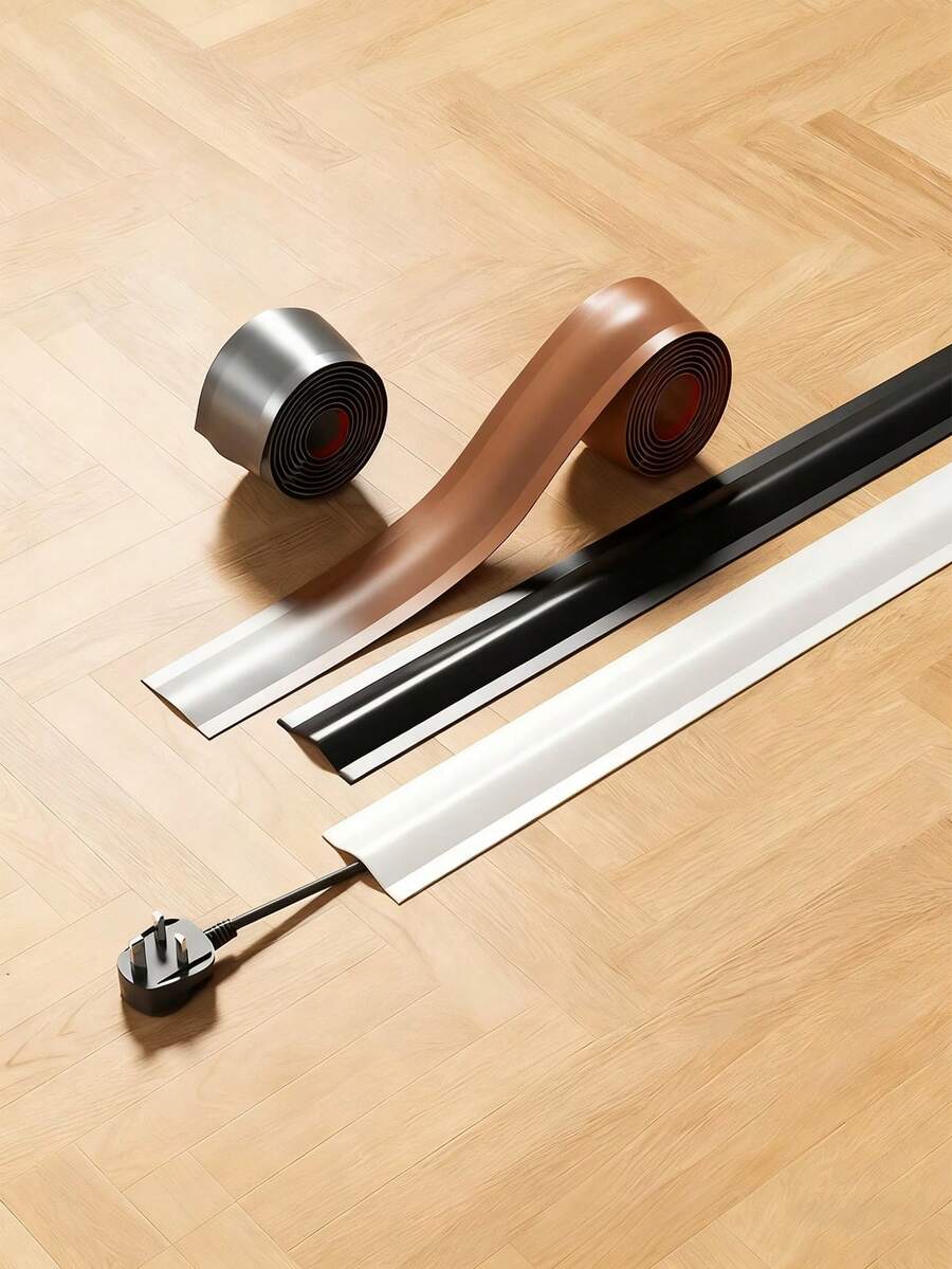 Dây tổ chức cáp tự dính dài 3 mét/118 inch, vỏ bảo vệ cáp PVC với khe cắm dễ dàng - ống cách điện ẩn, thích hợp cho cáp mạng, ngăn ngừa tình trạng dây cáp lộn xộn, có thể sử dụng trên sàn và tường.