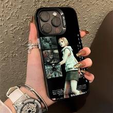 S-Silent Horror Hill Game Phone Cases For IPhone 17 Pro Max Plus Air 16 15 14 13 12 11 Anti Fall Black Matte Hard Bumper Cover Protector - 3 - 查看 2