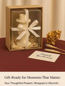 北欧复古极简陶瓷烛台，香薰蜡烛架，欧式浪漫餐桌装饰，树脂材质 - 彩色 - 查看 11