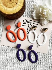 1 Pair Chic Geometric Ear Cuffs, European & American Fashion, Minimalist Design, Versatile For Spring, Summer, Autumn, Winter