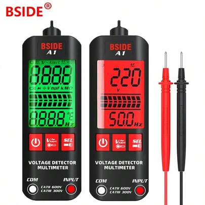 BSIDE A1 Voltage Tester Detector Multimeter Color Display Non-Contact Electric Pen Dual Range Live Wire Test Ohm Hz NCV Meter