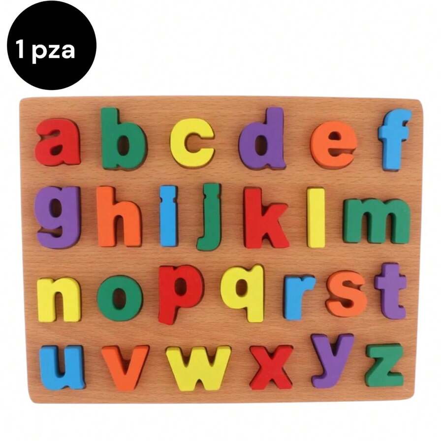 Rompecabezas Del Abecedario Alfabeto de Madera Letras de Colores Brillantes ideal para cualquier edad ayuda a tus hijos a aprender