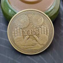 قطعة واحدة من عملة تذكارية لاتخاذ القرار YESNO، عملة محظوظة، عملة معدنية ثلاثية الألوان (ذهبي، فضي، نحاسي)، مناسبة كهدية لصغار السن، الأزواج، الزملاء، الأصدقاء، كبار السن، الأطفال، زملاء الفصل. قابلة للاستخدام كهدايا أعمال، هدايا إعلانية، هدايا ترويجية، هدايا عيد، جوائز وتذكارات.