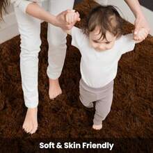 Terrug - Alfombras esponjosas para sala de estar recámara alfombra de área de café de 5 x 7 pulgadas alfombra lavable de felpa súper suave mullida antideslizante linda alfombra moderna para - C y f - Ver 5