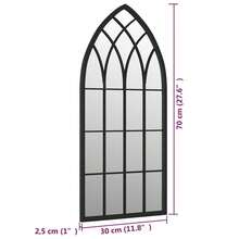 vidaXL Spiegel Schwarz 70x30 Cm Eisen Für Den Innenbereich - Black - View 6