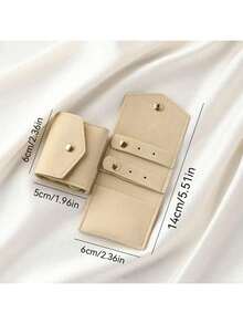 1 件装超细纤维仿首饰袋，多功能便携式首饰收纳袋，可收纳耳环、戒指和耳钉，是情人节、圣诞节和开学季的完美礼物