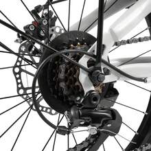White+Black Folding Bike Foldable Bicycle With 7 Speed Gears 20-Inch Wheels Easy Folding City Bicycle With Disc Brake, Front And Rear Fenders For Traveling, Exercising, Commuting - Black and White - View 9