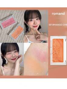 Rom&nd Romand BETTER THAN CHEEK S01 Mango Crumb, Blends Into Skin With A Matte Finish, Velvety Powder Texture, Gradient Shading Effect, Brightens Warm-Toned Complexion, Oil-Control Formula Suitable For Dry Skin, 5-Second Quick Radiance, Brightens Eye Area, Gradient Embossed Packaging, Includes Color Intensity Guide, Korean Makeup - S01 MANGO CHIP - 查看 5