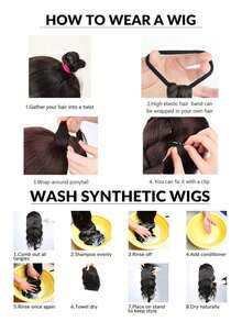 1PC Synthetic New Chinese Style Long Straight Hair Natural Lantern Bubble Braid Plait Ponytail Wig With Rubber Band Natural Fashion For Girls Kids Sweet CoolLong Braid Lantern Boxing High Ponytail - Multicolor - View 10